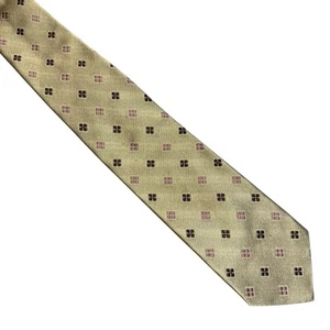Ermenegildo Zegna Medallion Tie Gold L: 58” W: 3.5” - Picture 1 of 6