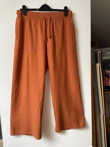 Women trousers, orengeish, size 12 -14 elasticated waist, reduced to £19 - Picture 1 of 8
