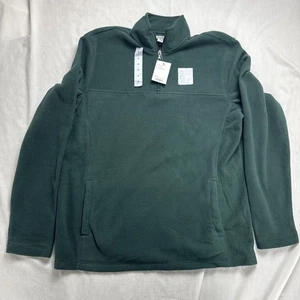Croft and Barrow 1/4 Cremallera Artic Polar Maine Verde Sudadera Hombres Talla M - Imagen 1 de 12