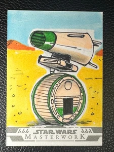2024 Topps Star Wars Masterwork Artist Sketch Card D-O Droid Mike LaPeruta Auto - Picture 1 of 2