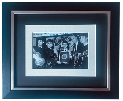 George Martin Signed 10x8 Framed Photo Autograph Display Beatles Music Producer - Image 1 of 4