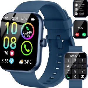 Smartwatch Damen Herren 1,96'' HD Touchscreen Herzfrequenz Schlafmonitor - Bild 1 von 11