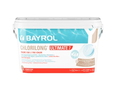 BAYROL Chlortabletten e-Chlorilong ULTIMATE 7 300 g 7 Funktionen 4,8 kg Chlor