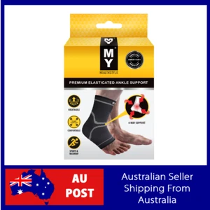 MY Premium Elasticated ANKLE Support Brace - LARGE (Breathable & Comfortable) - Picture 1 of 4
