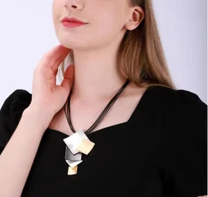 Bella Necklace, a waterfall of falling squares creating a stunning necklace. - Picture 1 of 1