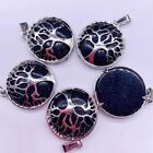 12pcs Natural Blue Sand Stone Tree of Life Pendants Healing for Necklaces