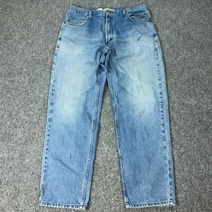 Jeans Harley Davidson uomo taglia 36x32 blu dritto invecchiato sbiadito moto - Foto 1 di 24