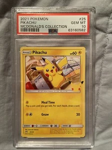 PSA 10 GEM MINT Pikachu McDonald's Collection Promo 25/25 2021 Pokemon Non Holo - Picture 1 of 2
