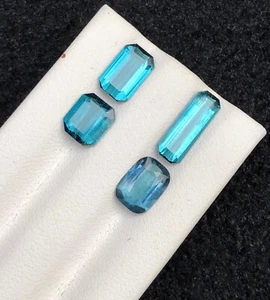 4.45 Ct Natural Indicolite Tourmaline 4 Piece loose gemstone lot From Afghanista - Picture 1 of 10