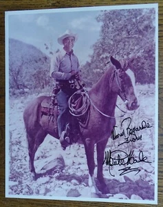 Monte Hale Autographed Color 8x10 Photograph - Western Movie Star on his Horse - Picture 1 of 3