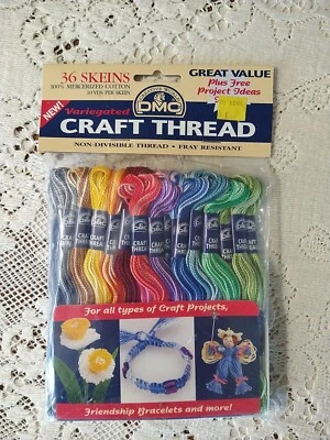 DMC Craft Thread Floss 36 Skeins 100% Cotton Variegated Non-Divisible 360 yds - Image 1 of 3