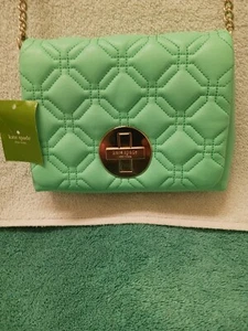 KATE SPADE Quilted Leather NAOMI Astor Court Shoulder Crossbody Turquoise NWT - Picture 1 of 13