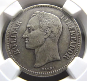 Venezuela KM23 2 Bolivars 1903 NGC VF 35. Scarce grade ! - Picture 1 of 3