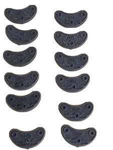 6 Pairs Traveler Men's Shoe Heel Plates Taps  Black Polyurethane   1 1/4"  NOS - Picture 1 of 4