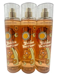 Bath & Body Works LOT 3 Golden Sunflower Fine Fragrance Mist Spray 8 oz 3pk - Picture 1 of 2