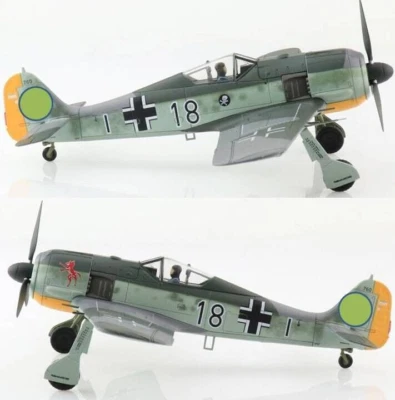 Hobby Master 1/48 HA7428 Focke-Wulf Fw 190A Luftwaffe Black 18, Rudolf Eisele - Immagine 1 di 4