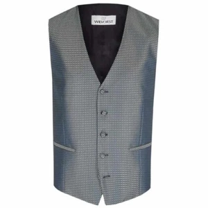 Wilvorst Weste Hochzeitsanzug Drop 8 blau gemustert 427111 87 043