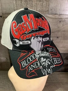 Gas Monkey Garage Dallas Texas Blood Sweat Beers Sports Cap Grey fullback Hat - Picture 1 of 9