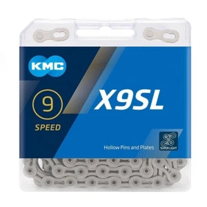 Catena maglia KMC X9SL 9 velocità strada mtb bicicletta 114 compatibile Sram Campag Shimano - Foto 1 di 2