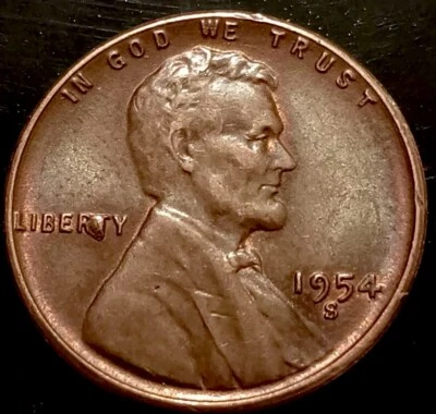 1954S Wheat Penny #BIE RIT 54S 6F+1 ,  L On Rim, DDO On Date - Image 1 of 4