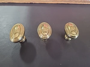 Set Of 3 BALDWIN 4915-030 DECORATIVE O OVAL Cabinet KNOBS - Picture 1 of 4
