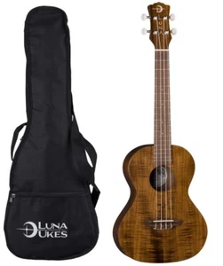 Luna UKE ACT Uke Flamed Acacia Tenor Ukulele w/Gigbag - Picture 1 of 6