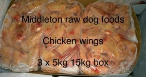 Dog Food Frozen chicken wings 15kg box BARF/RAW (NOW BETTER VALUE 15KG BOX) - Picture 1 of 5