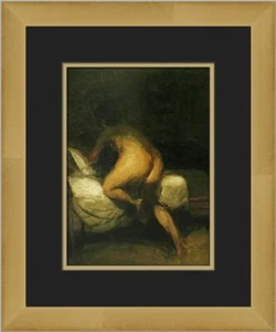 Edward Hopper Nude Crawling into Bed Custom Framed Print - Picture 1 of 2