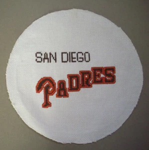 San Diego Padres Baseball logo cross stitch circle - Picture 1 of 2