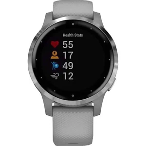 Garmin Vivoactive 4S Powder Grey & Silver WIFI + Bluetooth Smartwatch NEW - Picture 1 of 3