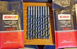 Lot of 9 Kobelco Straight Shank Twist Drills HSS Jobbers Length 13/32" Unused - Picture 1 of 4