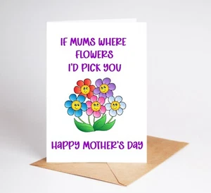 Funny Mother's Day Birthday Card Rude Mum Step-Mum Parent Card BC275 - Picture 1 of 3