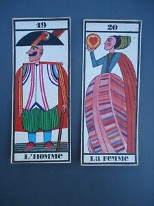 Ancien Curieux Jeu de cartes TAROT Ésotérisme Divinatoire 