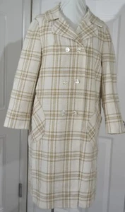 Vintage hellbraun creme Union Made ILGWU Mantel siehe Maße passt wie Medium - Bild 1 von 7