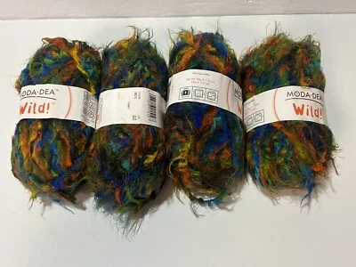 4 Moda Dea Wild Yarn Skein Made in Italy Color Funky 9975 Yarn Nylon Variegated - Image 1 of 4