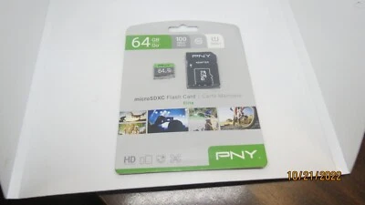 PNY 64GB microSDXC FLASH CARD ELITE P-SDUX64U185GW-GE NEW - Image 1 of 3