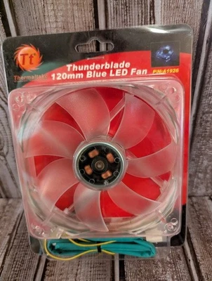 Ventilador Thermaltake Thunderblade A1926 120 mm azul carcasa LED 4 pines Foto 1 de 2