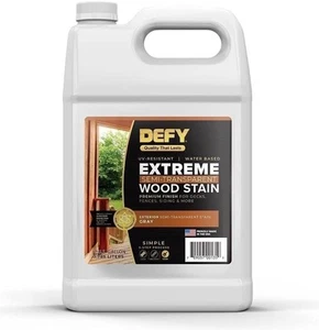 DEFY Extreme 1 Gallon Semi-Transparent Exterior Wood Stain, Driftwood Gray - Picture 1 of 4