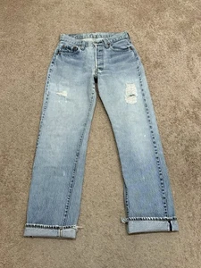 Vintage Levi’s 501 xx Button Fly Selvedge Redline Denim Jeans 27x30 USA - Picture 1 of 13