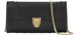 Christian Dior Diorama Wallet On Chain Crossbody Leather Navy - Picture 1 of 5