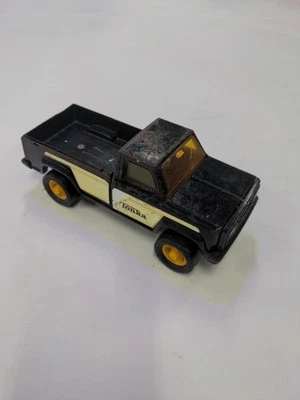 老式 Tonka 皮卡车 Blk 黄色金属汽车玩具   — 第 1/4 张图片
