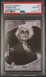 2023 Upper Deck DC Annual POWER GIRL Variant Cover 46 PSA 10 GEM MINT POP 1 - Picture 1 of 2