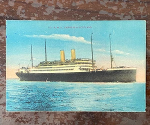 113 R. M. S. Empress of Scotland Postcard Libraire Garneau [Fait en France] - Bild 1 von 2