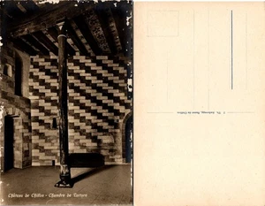 Chateau de Chillon Postcard Chambre de Torture Vintage Sepia Unused Unposted - Picture 1 of 1