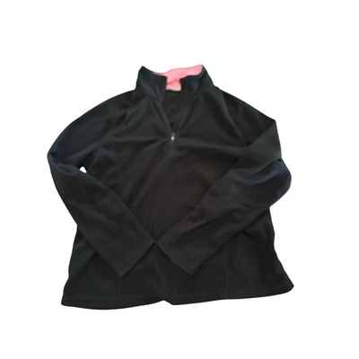 Chaqueta Pullover Danskin Now Mujer XL/XG 16-18 Negro Rosa Polar Cuarto Cremallera Foto 1 de 4