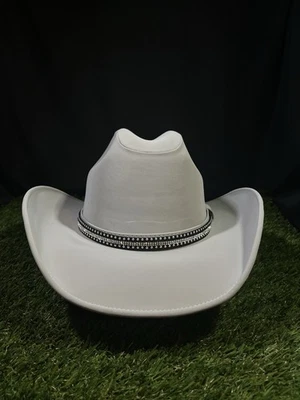 Sombrero Western Marfil Nightfall Diamante Negro llamativo contraste fieltro premium cristal Foto 1 de 4