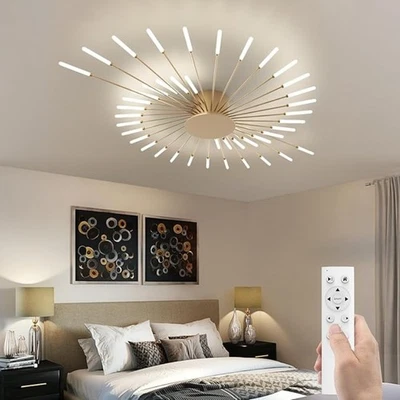 Metal Fireworks Ceiling Light With Remote Control For Dining Room Natural Light - Image 1 of 4