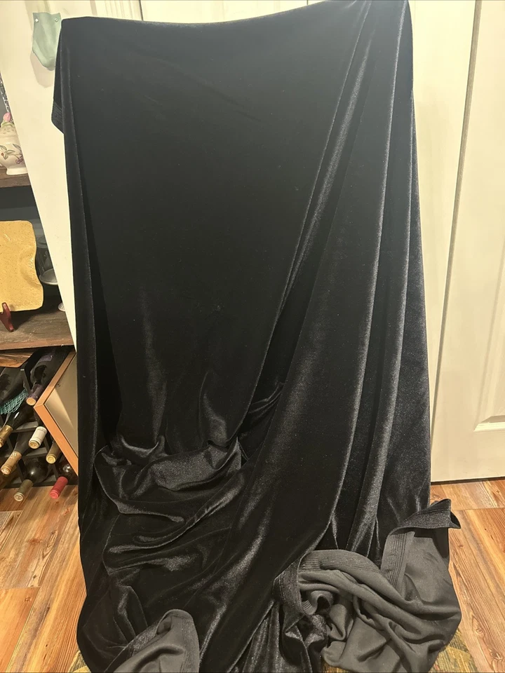 Black Velvet Stretchy Fabric 2.5 Yards X 60” Full Width - Image 1 of 1