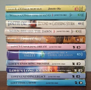 Janette Oke Book Lot of 11~ Vintage Hardcover w/ Dust Jackets. Christian Romance - Imagen 1 de 7