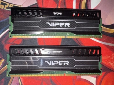 PATRIOT VIPER 16GB (2X8GB) DDR3 1600MHz PC3-12800 1.5V UDIMM PV316G160C9K no box - Image 1 of 2